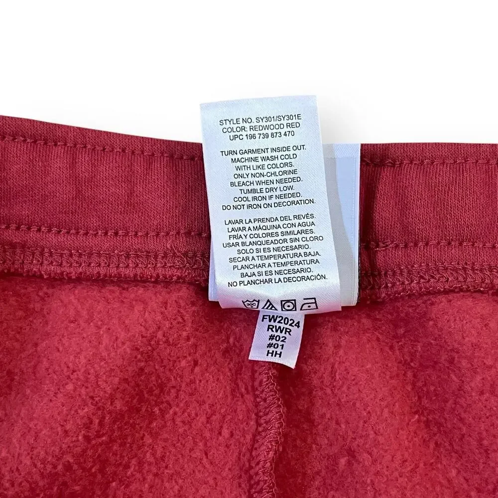 Champion Women's Fleece Jogger Size 2XL Redwood Red Elastic Waist Drawstring